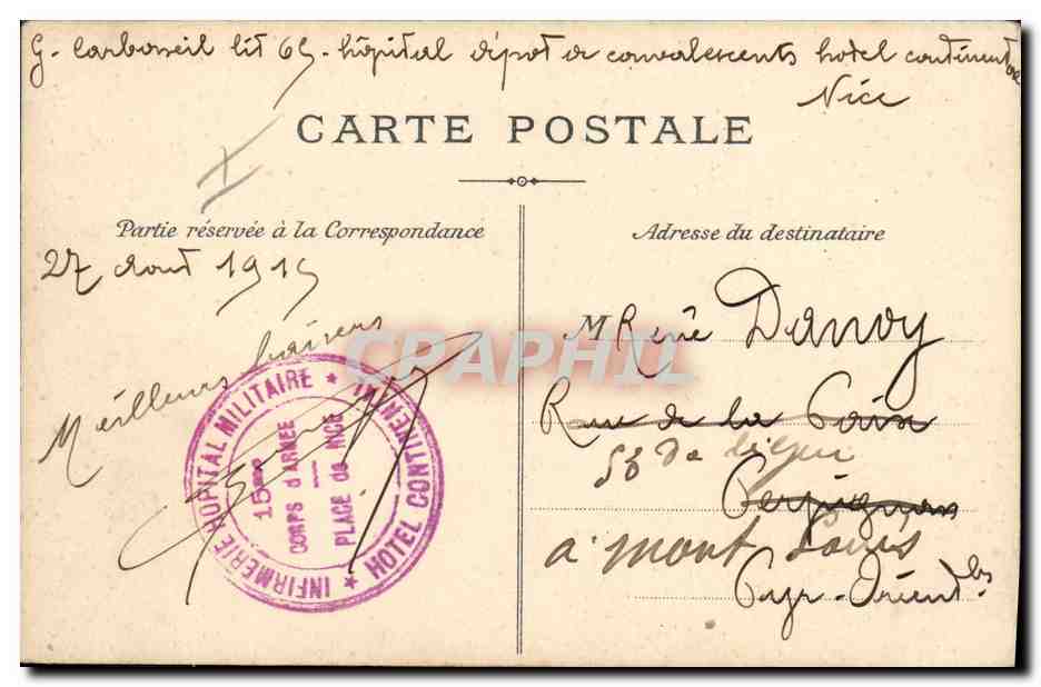 CPA Cueillette du jasmin Cote d'Azur — Rückseite