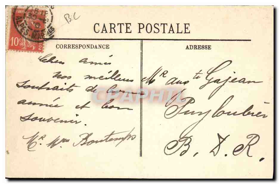 CPA Cueillette des Tubereuses Cote d'Azur — Rückseite