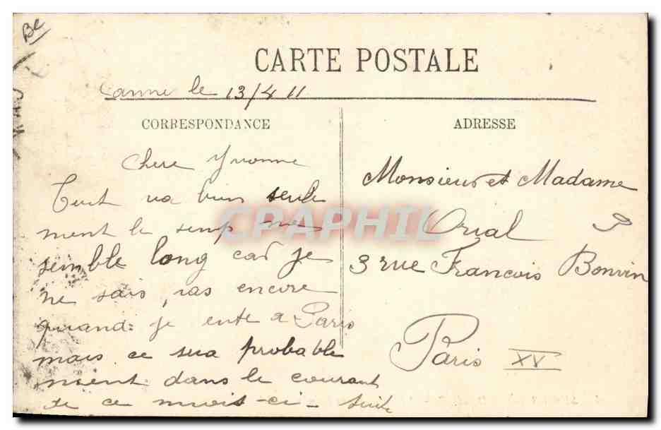 CPA Cueillette du jasmin Cote d'Azur — Rückseite