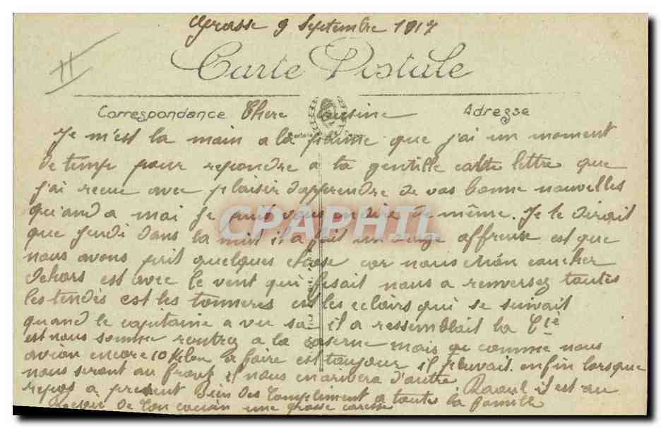 CPA Cueillette des marguerites Cote d'Azur — Rückseite