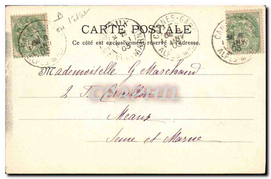 CPA Cueillette des jasmins Cote d'Azur — Rückseite