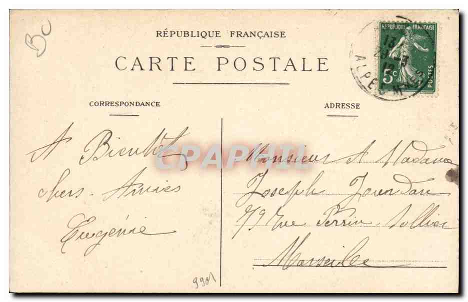 CPA Cueillette des roses de la Parfumerie Bruno Court Grasse — Rückseite