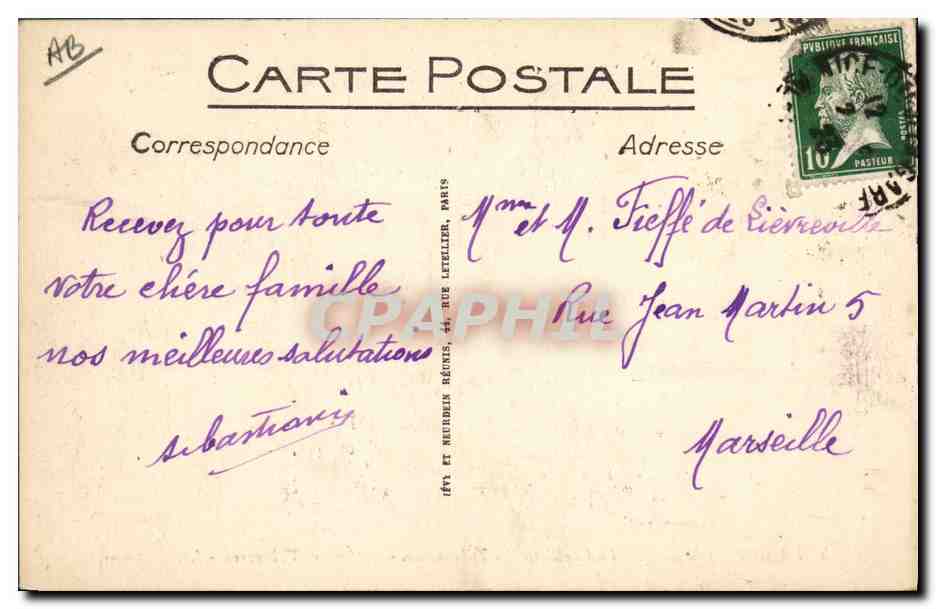 CPA Cueillette des Tubereuses Cote d'Azur — Rückseite