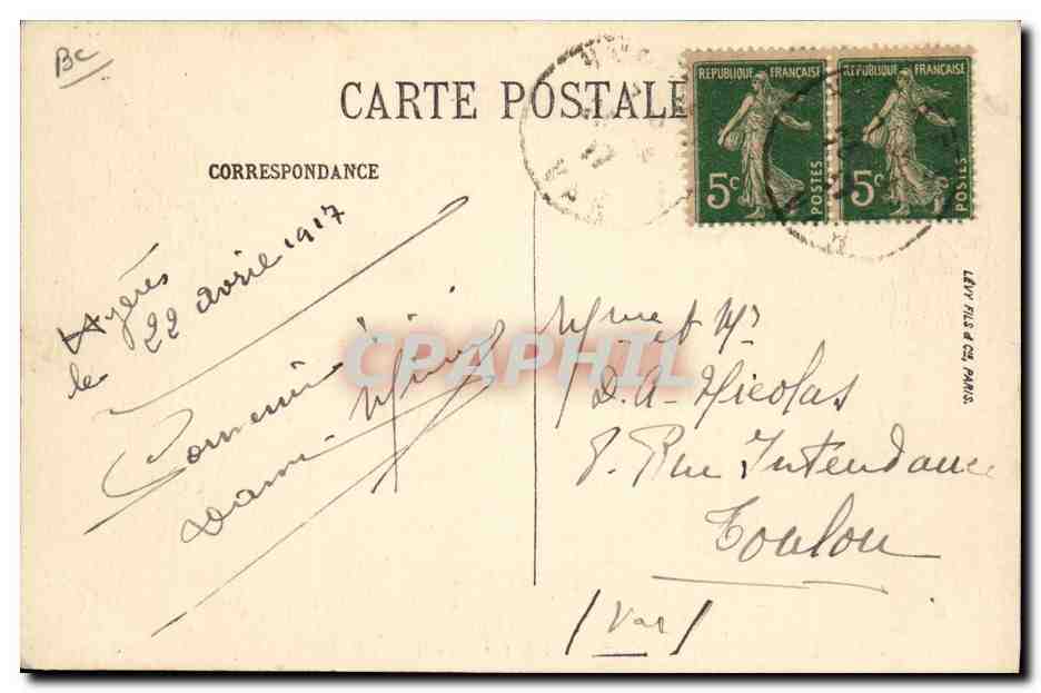 CPA Cueillette du jasmin Cote d'Azur — Rückseite