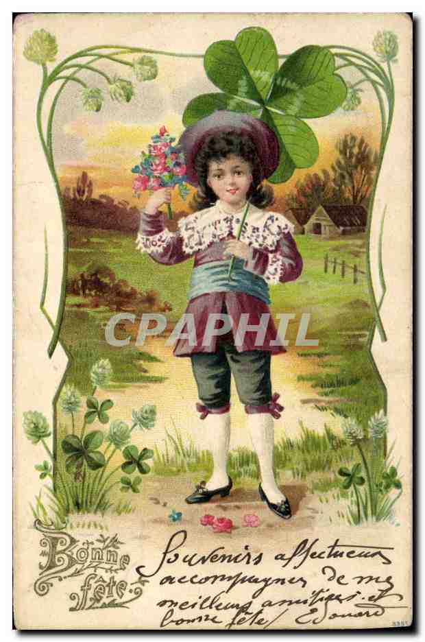 CPA Fantaisie Enfant Trefle 