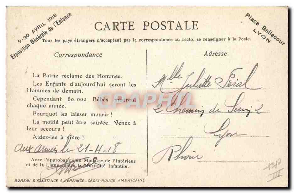 CPA Fantaisie Les revendications des bebes  — Rückseite