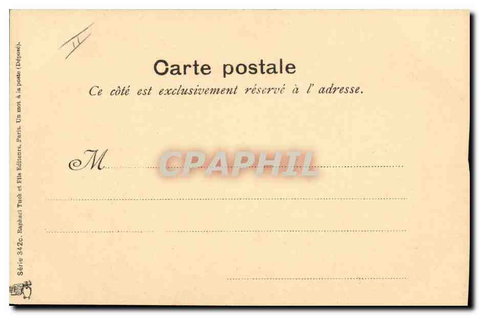 CPA Fantaisie Femme  — Rückseite