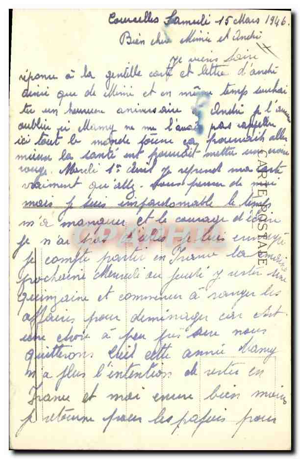 CPA Fantaisie Enfants  — Verso
