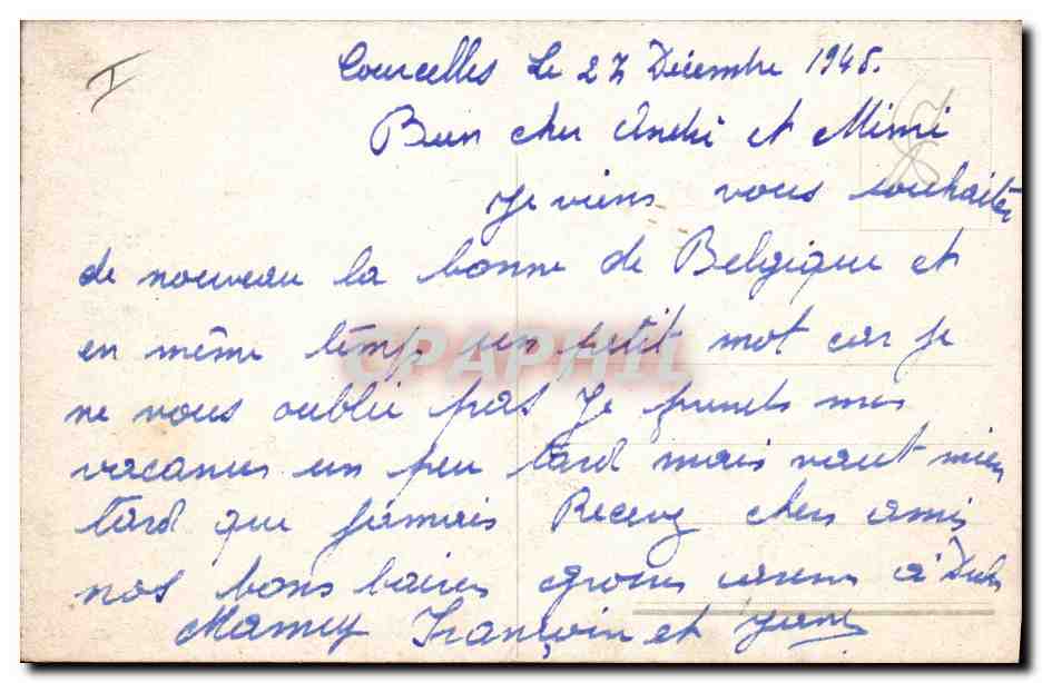 CPA Fantaisie Cochon Porc  — Rückseite