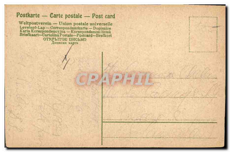 CPA Fantaisie Legumes  — Verso