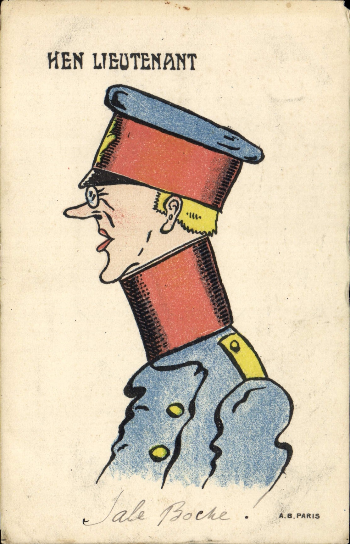 CPA Fantaisie Lieutenant Militaria 