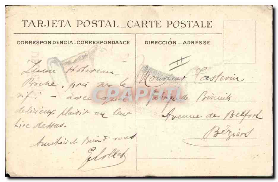 CPA Fantaisie Lieutenant Militaria  — Rückseite