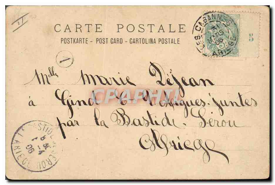 Huissier Gripardin — 1er AVRIL — caricature d'un huissier — Verso