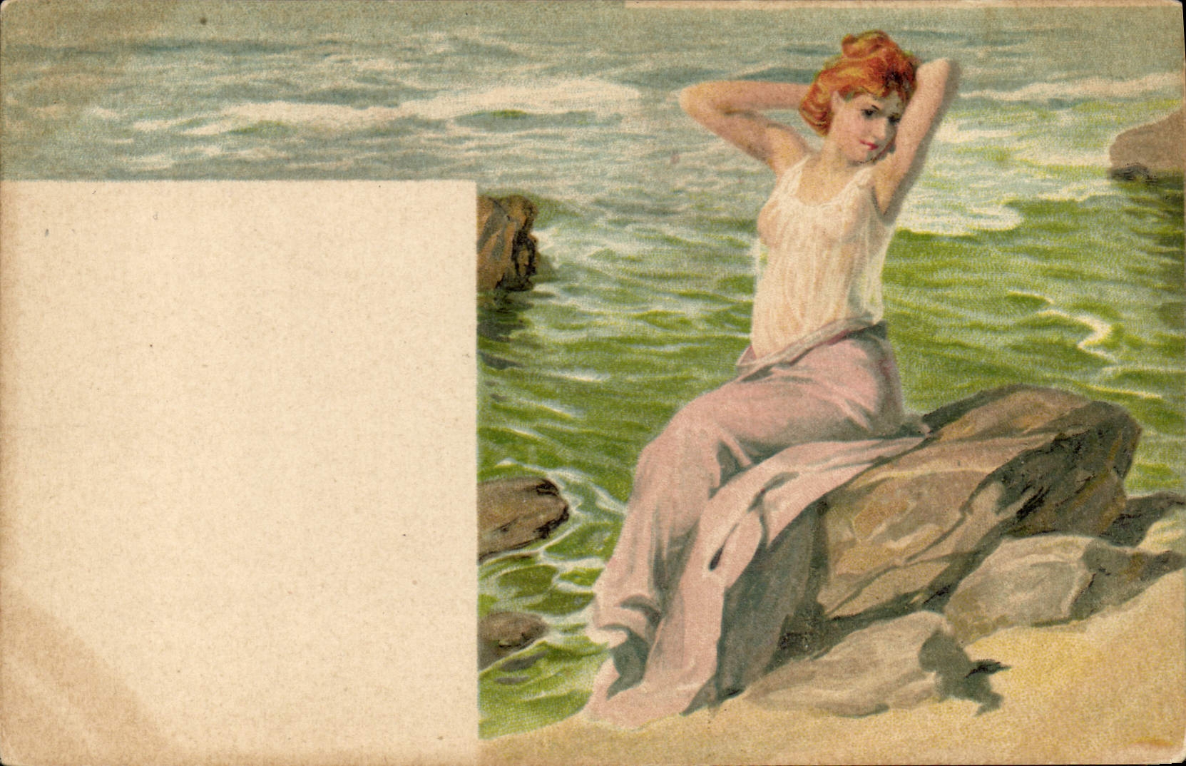 Cartolina d'epoca Fantasia Donna