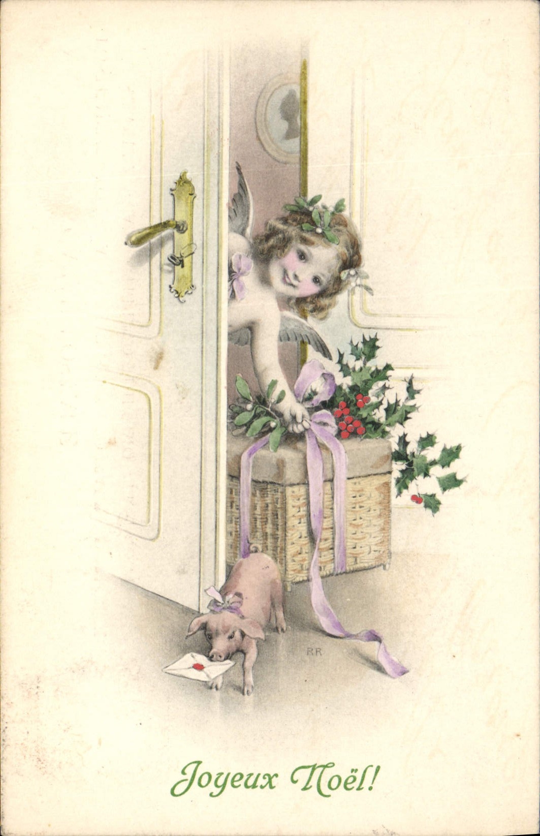 CPA Fantaisie Enfant Cochon Porc 