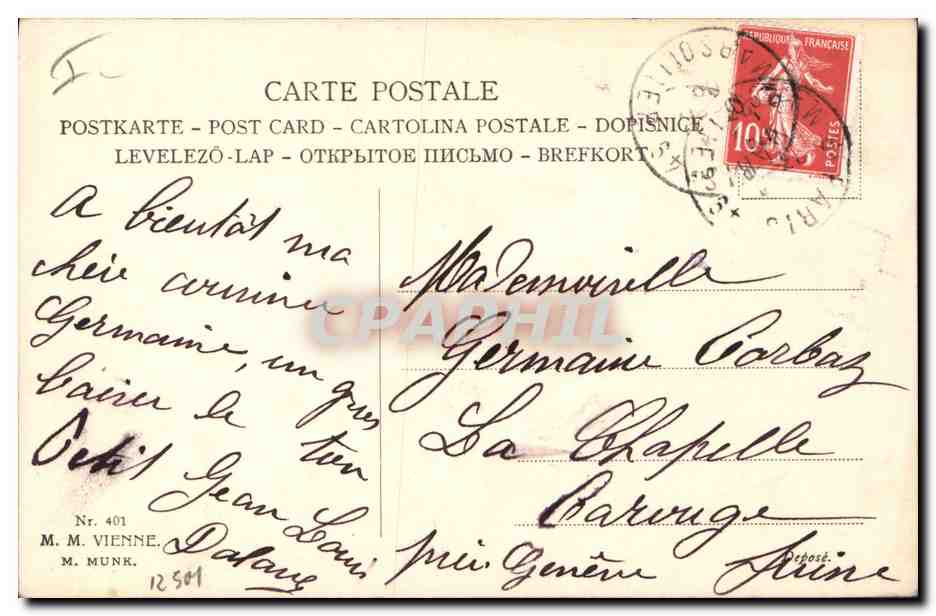 CPA Fantaisie Enfant Cochon Porc  — Rückseite