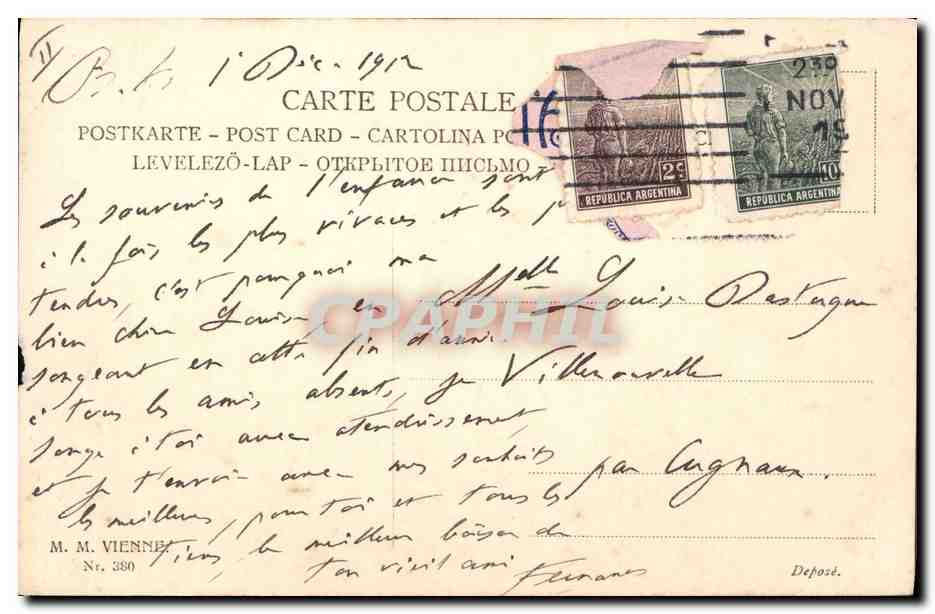 CPA Fantaisie Femme  — Verso