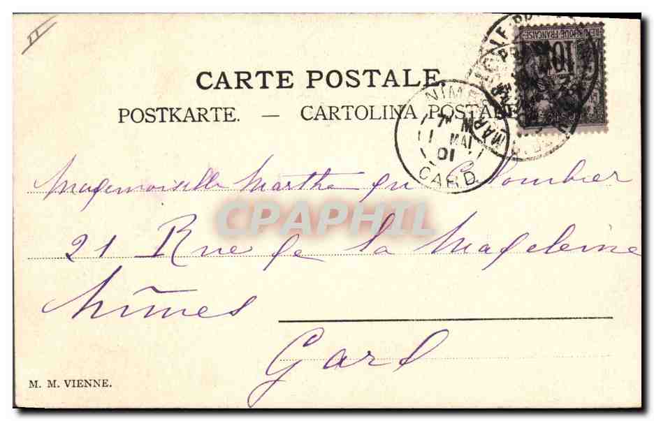 CPA Fantaisie Femme  — Rückseite