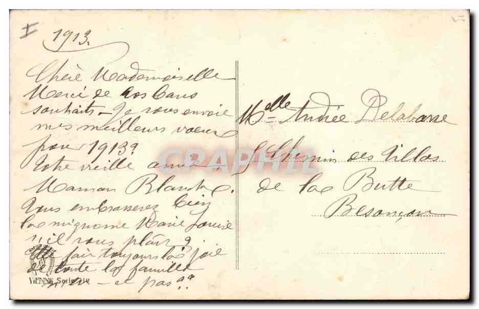 CPA Fantaisie Bonne annee  — Verso