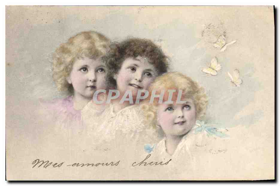Tre bambini — illustrazione — M. M. Vienne