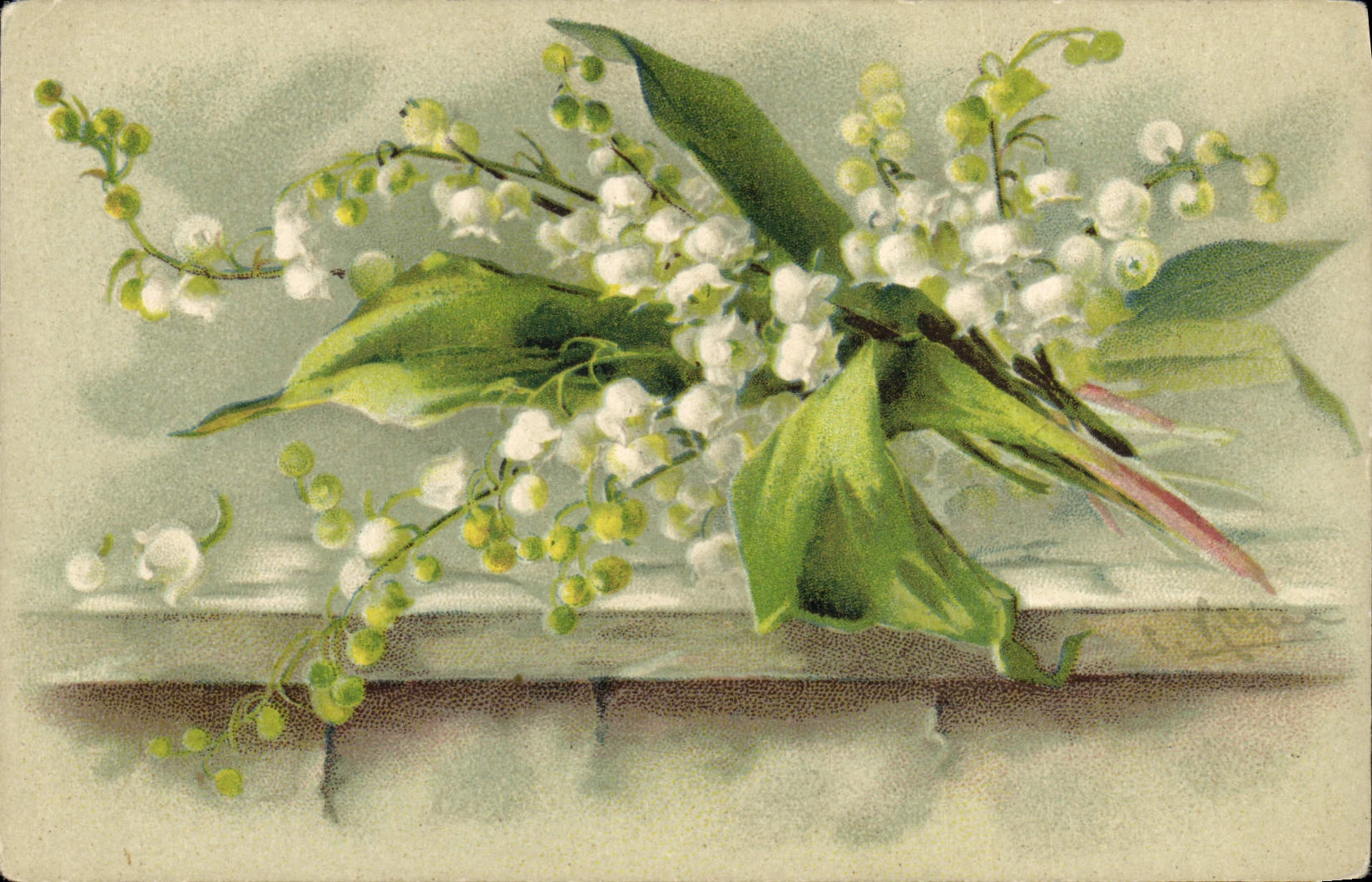 CPA Fantaisie Illustrateur Fleurs Muguet