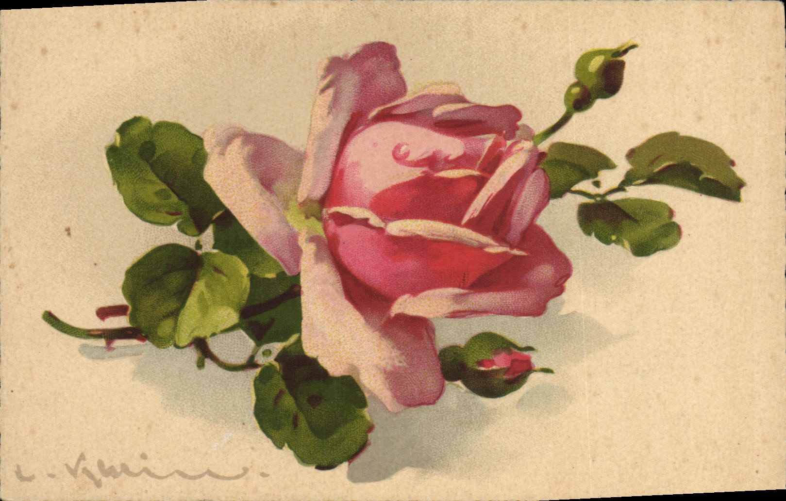 CPA Fantaisie Illustrateur Fleurs 