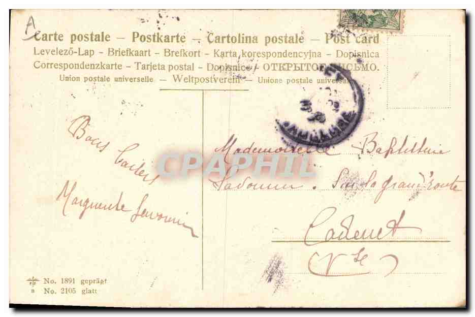 CPA Fantaisie Illustrateur Fleurs  — Verso