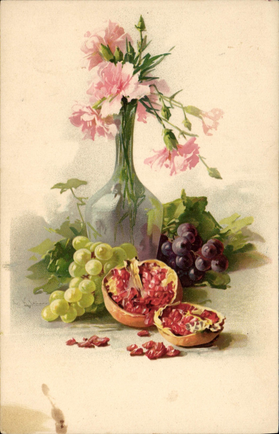 CPA Fantaisie Illustrateur Fleurs 