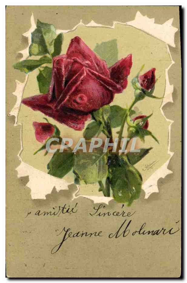 CPA Fantaisie Illustrateur Fleurs 