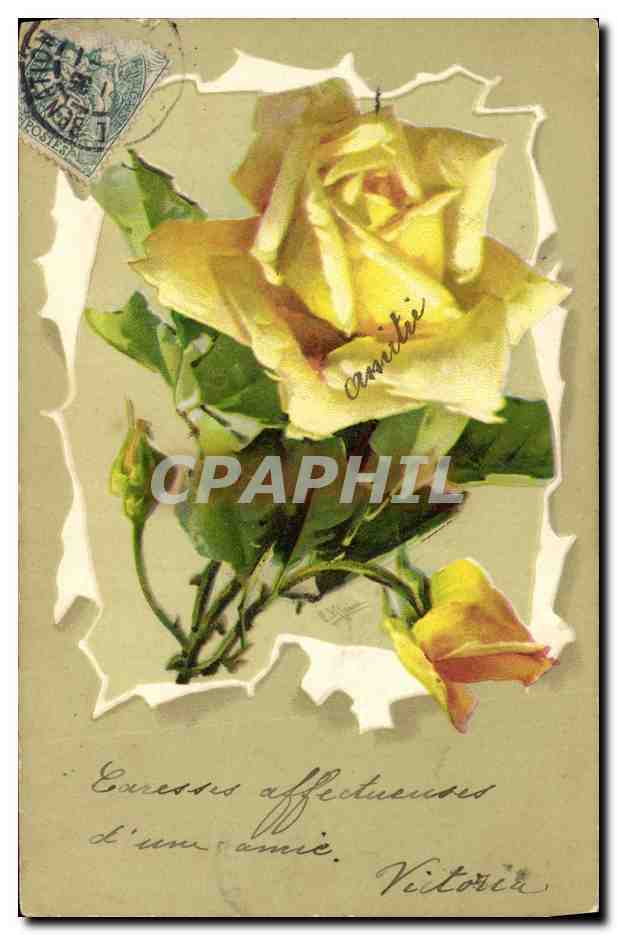 CPA Fantaisie Illustrateur Fleurs 