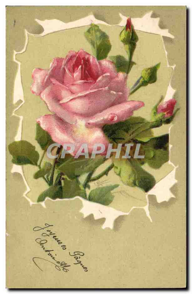 CPA Fantaisie Illustrateur Fleurs 