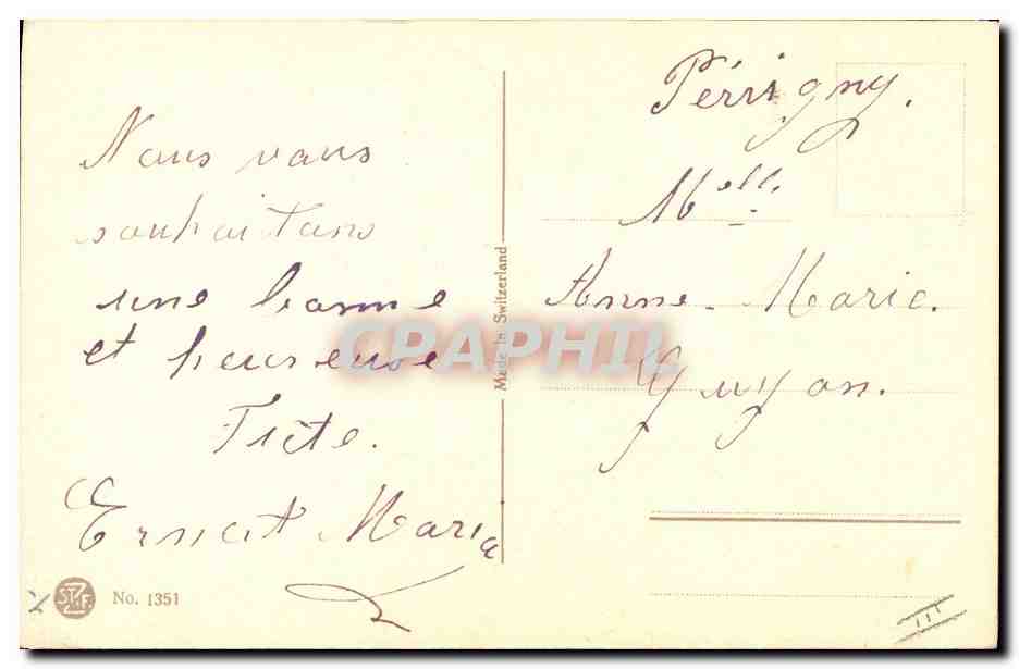 CPA Fantaisie Illustrateur Fleurs  — Verso