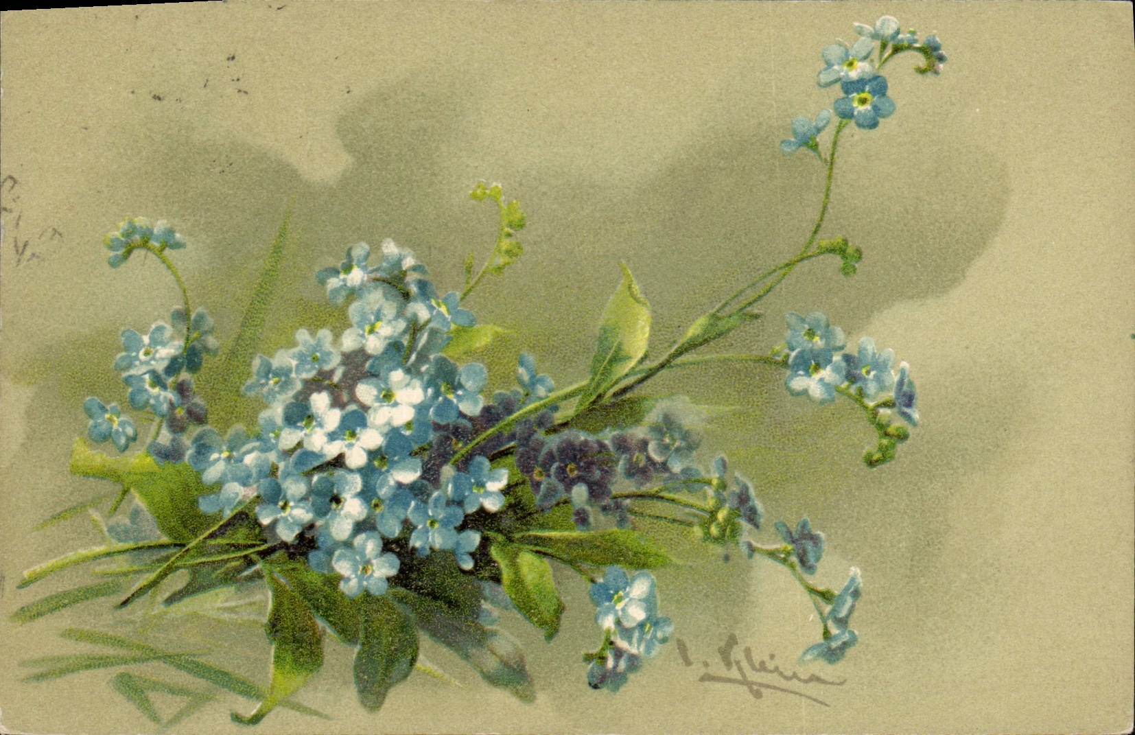 CPA Fantaisie Illustrateur Fleurs 