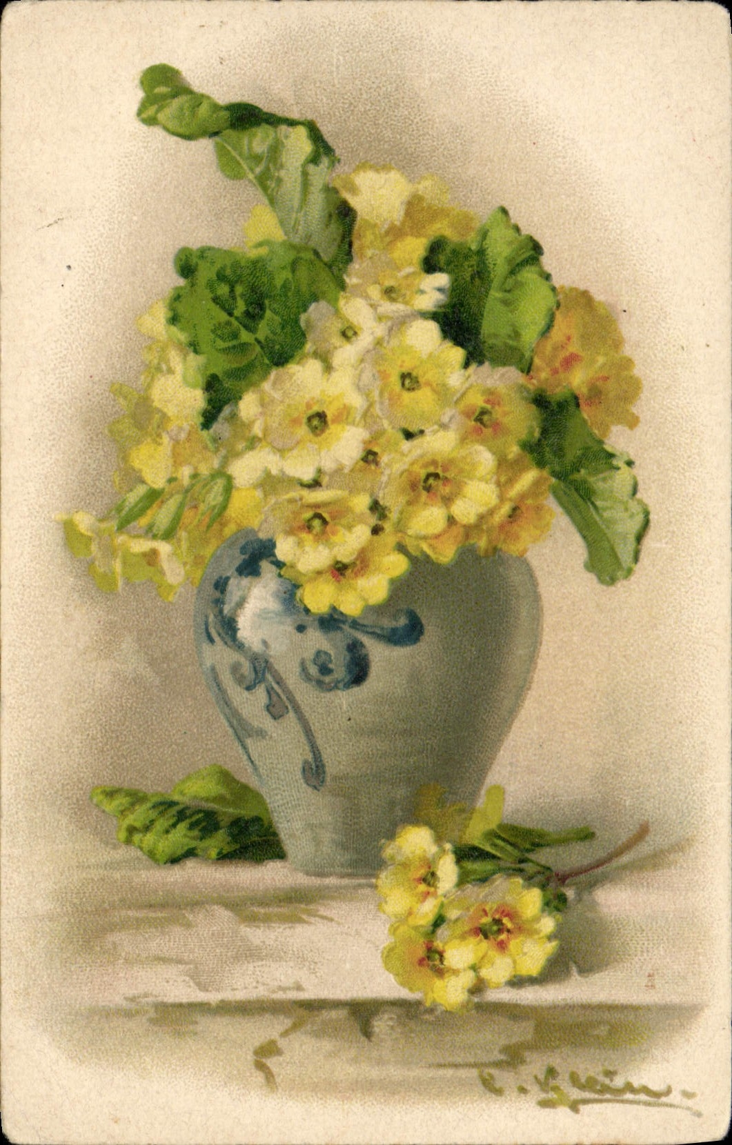 CPA Fantaisie Illustrateur Fleurs 