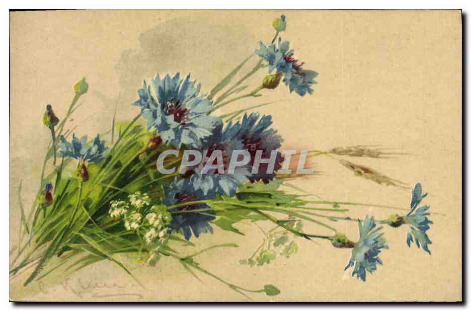 CPA Fantaisie Illustrateur Fleurs 