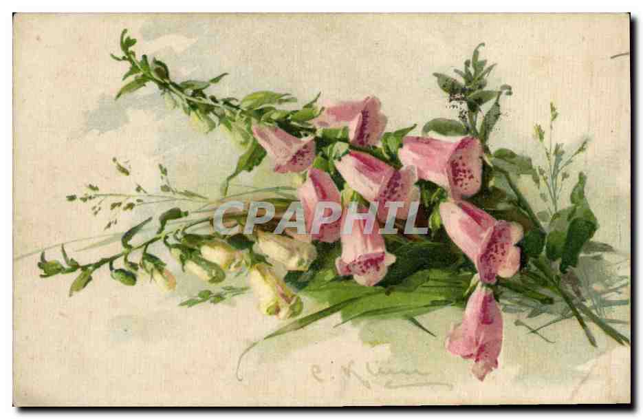 CPA Fantaisie Illustrateur Fleurs 