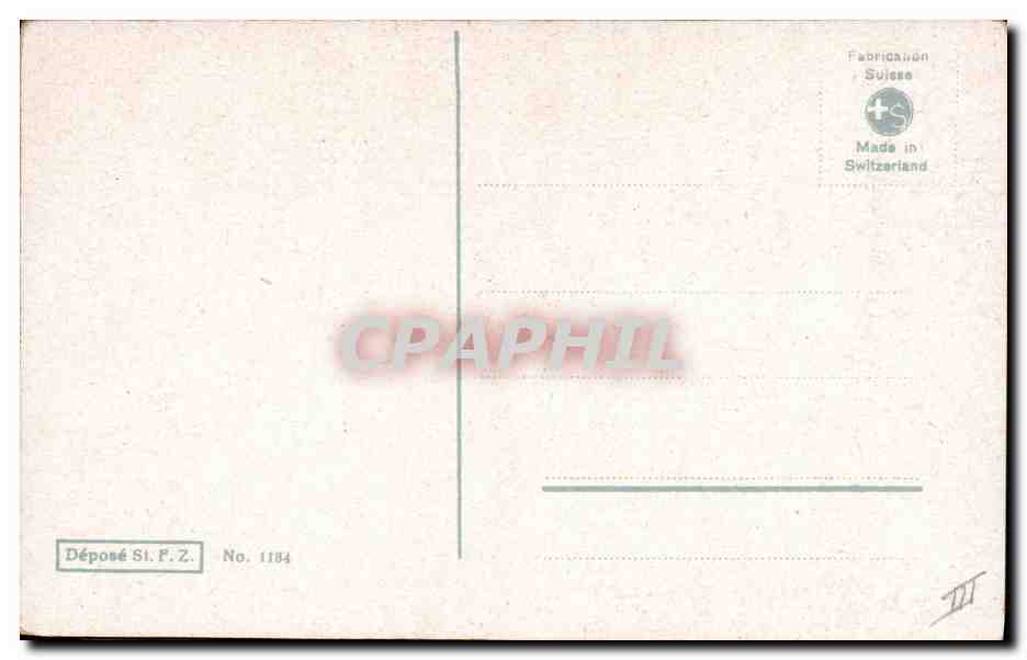 Papillons et roses — illustration — E.V. Kuehner, série n° 1184 — Verso