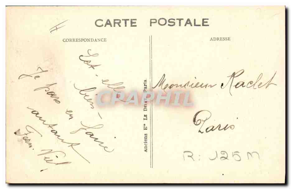 Jolie Baigneuse — avec chien — G. F. Le Havre, n°4 — Verso