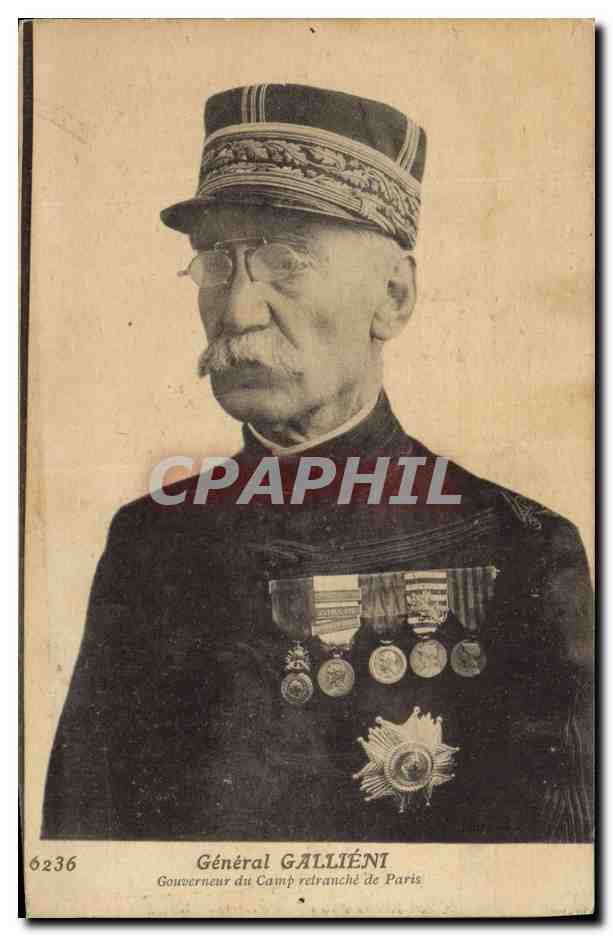 CPA Militaria General Gallieni Gouverneur du camp retranche de Paris 
