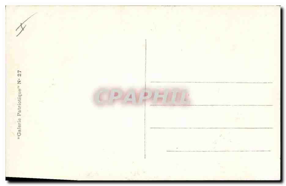 CPA Militaria General Gallieni L'energique defenseur de Paris  — Verso