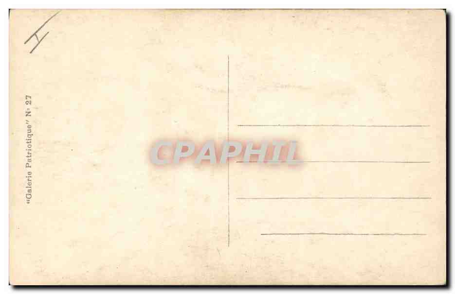 CPA Militaria General Gallieni L'energique defenseur de Paris  — Verso