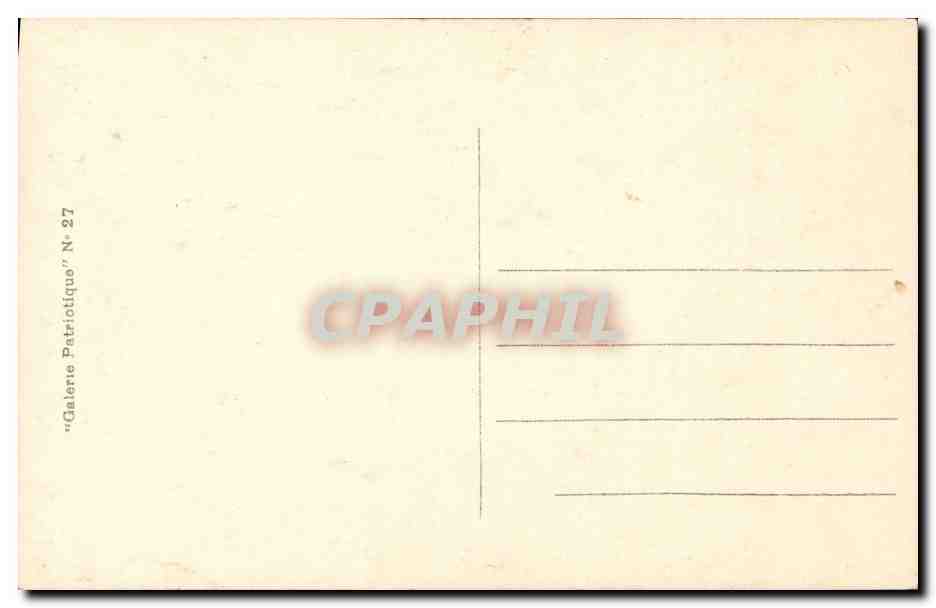 CPA Militaria General Gallieni L'energique defenseur de Paris  — Verso