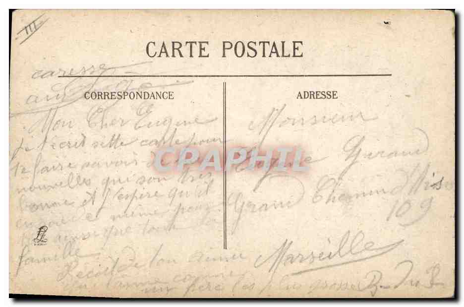 CPA Militaria General Gallieni Gouverneur militaire de Paris  — Verso