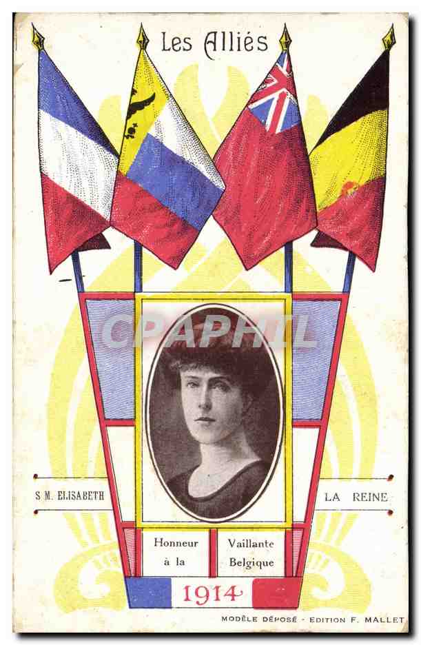 CPA Militaria Les allies Femmes Elisabeth La reine Belgique 