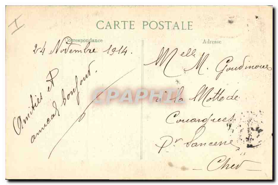 CPA Militaria SM Albert 1er Roi des Belges Decore de la Medaille militaire  — Verso