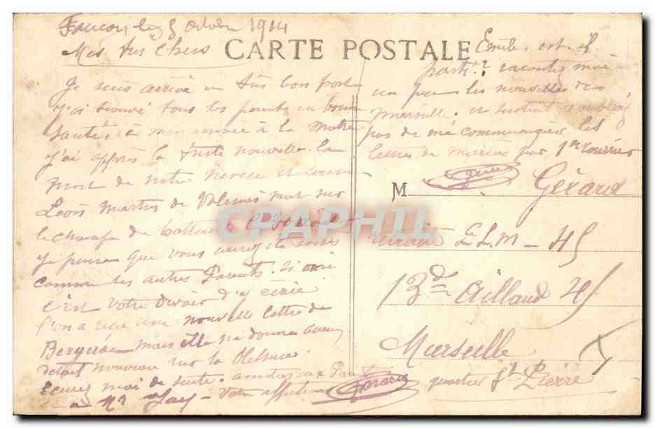 CPA Militaria Albert 1er Roi des Belges  — Verso