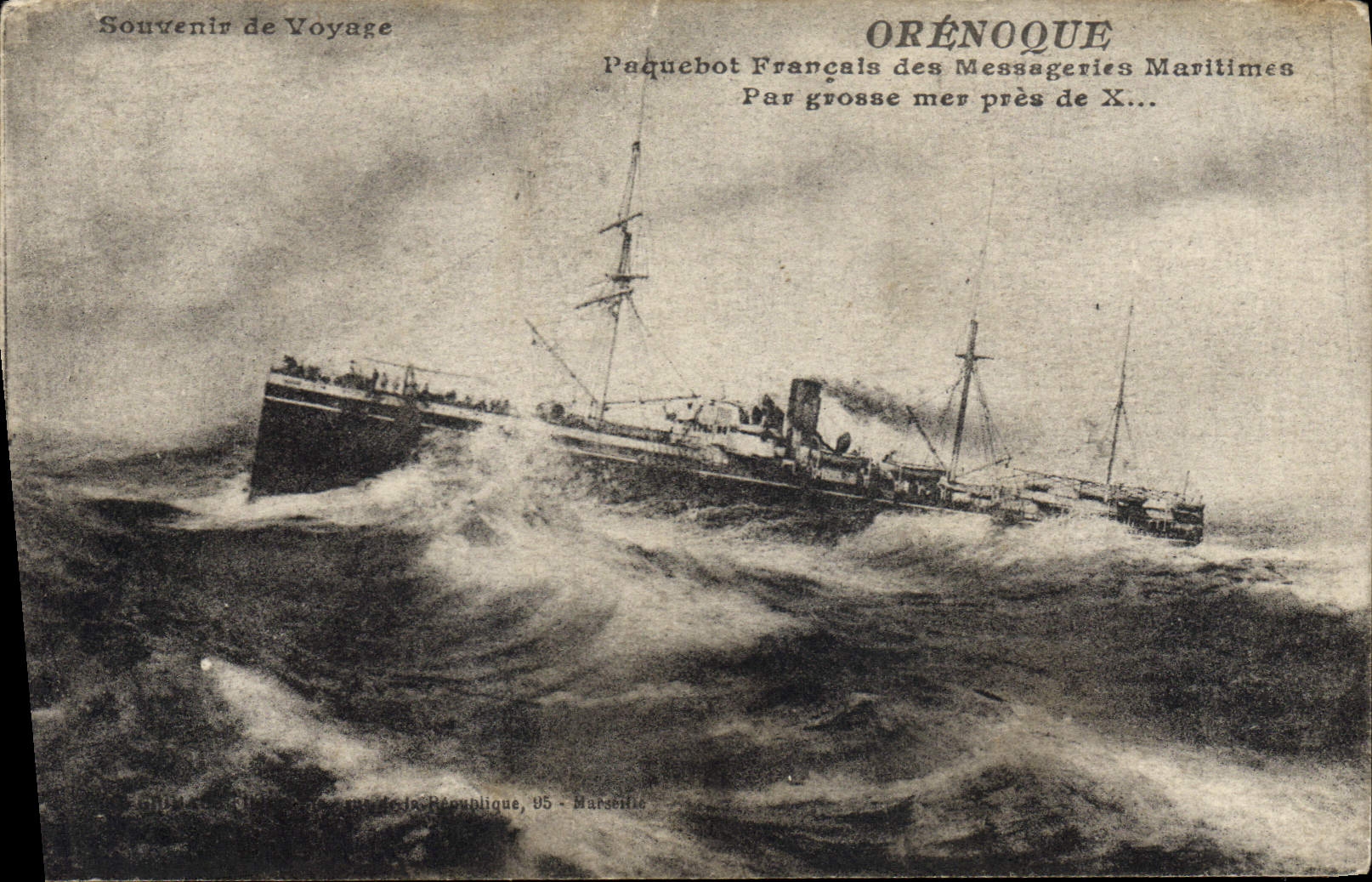 Paquebot ORÉNOQUE — Paquebot Français des Messageries Maritimes — Souvenir de Voyage