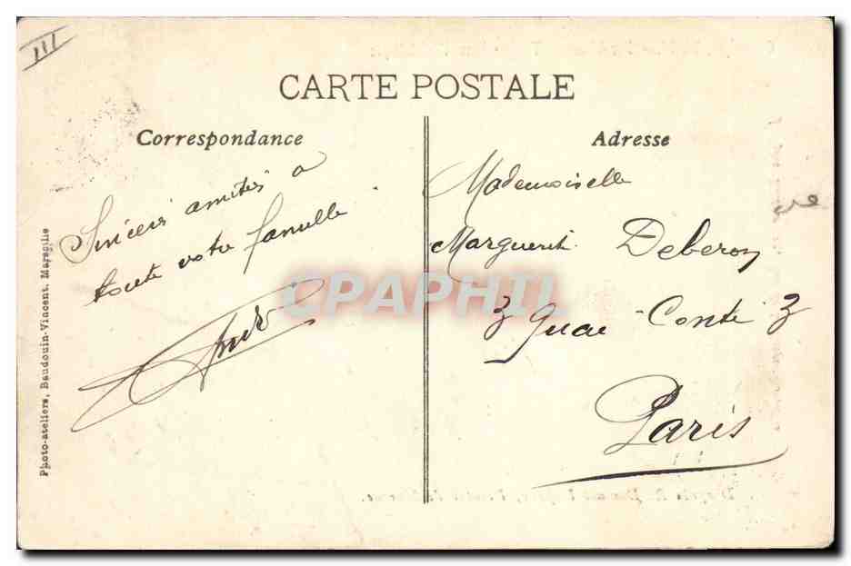 Navire en difficulté dans l'Adriatique — J. Lyon Éditeur, Marseille — Verso