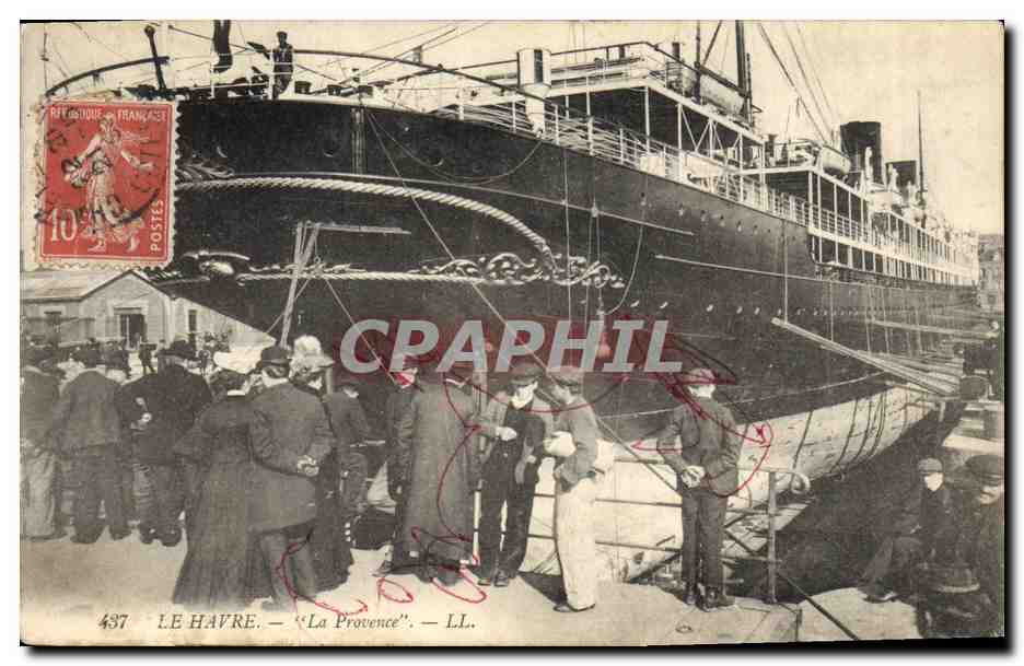 CPA Bateau Paquebot Le Havre La Provence 