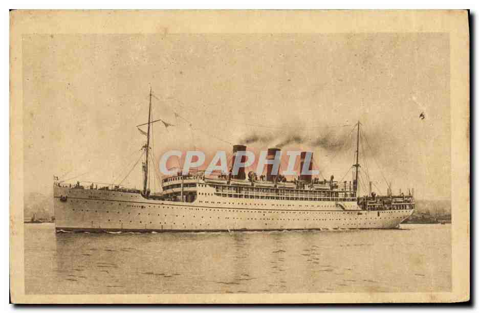 CPA Bateau Paquebot SS Patria Fabre Line